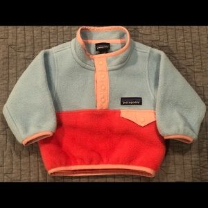 Patagonia Infant girls fleece pullover (3-6 months)
